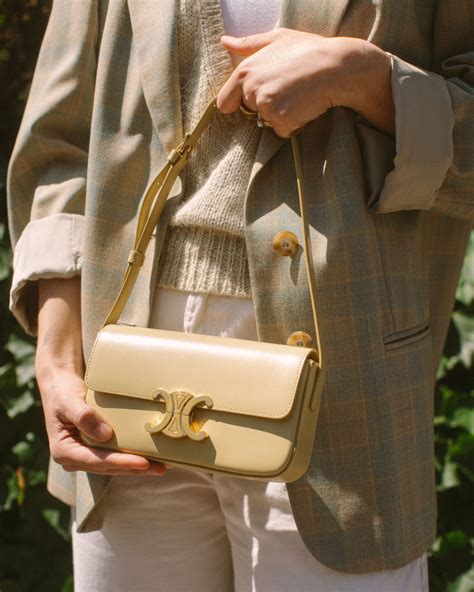 celine triomphe beige bag|celine shoulder bag triomphe.